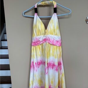 Yellow and Pink Halter coverup
